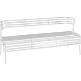 Safco CoGo Indoor/Outdoor Steel Bench with Back - 4368WH