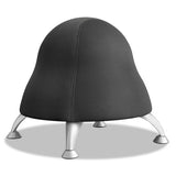 Safco Runtz Ball Chair, Backless, Supports Up to 250 lb, Licorice Black Seat, Silver Base