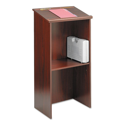 Safco Stand-Up Lectern, 23 x 15.75 x 46, Mahogany