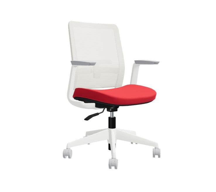 Global Factor – Smart and Chic Sand Mesh Synchro-Tilter Mid-Back Chair in Plush Fabric, Perfect for your State-of-the-Art Office, Home and Business.