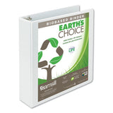 Samsill Earth's Choice Biobased Round Ring View Binder, 3 Rings, 2" Capacity, 11 x 8.5, White