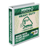 Samsill Earth's Choice Heavy-Duty Biobased One-Touch Locking D-Ring View Binder, 3 Rings, 1.5" Capacity, 11 x 8.5, White