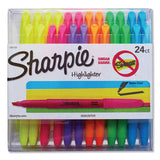 Sharpie Pocket Style Highlighters, Assorted Ink Colors, Chisel Tip, Assorted Barrel Colors, 24/Pack