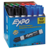 EXPO Low-Odor Dry-Erase Marker Value Pack, Broad Chisel Tip, Assorted Colors, 36/Box