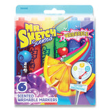 Mr. Sketch Scented Watercolor Marker Penny Candy Set, Broad Chisel Tip, Assorted Penny Candy Colors, 6/Pack