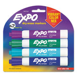 EXPO Dry Erase Marker, Low Odor Ink, Broad Chisel Tip, Assorted Colors, 4/Pack