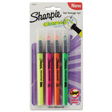 Sharpie Clearview Pen-Style Highlighter, Assorted Ink Colors, Chisel Tip, Assorted Barrel Colors, 4/Pack