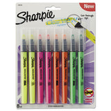 Sharpie Clearview Pen-Style Highlighter, Assorted Ink Colors, Chisel Tip, Assorted Barrel Colors, 8/Pack