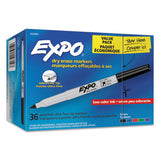 EXPO Low-Odor Dry Erase Marker Office Value Pack, Extra-Fine Needle Tip, Assorted Colors, 36/Pack