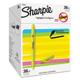 Sharpie Pocket Style Highlighter Value Pack, Yellow Ink, Chisel Tip, Yellow Barrel, 36/Pack