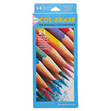 Prismacolor Col-Erase Pencil with Eraser, 0.7 mm, 2B (#1), Assorted Lead/Barrel Colors, 24/Pack