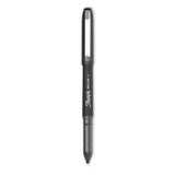 Sharpie Roller Professional Design Roller Ball Pen, Stick, Fine 0.5 mm, Black Ink, Black Barrel, 4/Pack