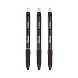 Sharpie S-Gel S-Gel High-Performance Gel Pen, Retractable, Medium 0.7 mm, Assorted Ink Colors, Black Barrel, Dozen