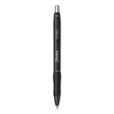 Sharpie S-Gel S-Gel High-Performance Gel Pen, Retractable, Fine 0.5 mm, Red Ink, Black Barrel, Dozen