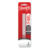 Sharpie S-Gel S-Gel 0.7 mm Pen Refills, Medium 0.7 mm Bullet Tip, Black Ink, 2/Pack