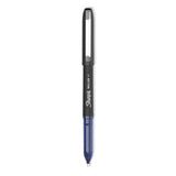 Sharpie Roller Professional Design Roller Ball Pen, Stick, Medium 0.7 mm, Blue Ink, Black Barrel, Dozen