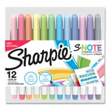 Sharpie S-Note Creative Markers, Assorted Ink Colors, Chisel Tip, Assorted Barrel Colors, 12/Pack
