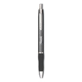 Sharpie S-Gel S-Gel Premium Metal Barrel Gel Pen, Retractable, Medium 0.7 mm, Black Ink, Gun Metal Gray Barrel, Dozen
