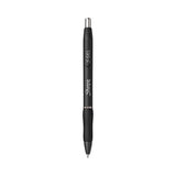 Sharpie S-Gel S-Gel High-Performance Gel Pen, Retractable, Extra-Fine 0.38 mm, Black Ink, Black Barrel, Dozen