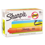 Sharpie Tank Style Highlighters, Orange Ink, Chisel Tip, Orange Barrel, Dozen