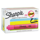 Sharpie Tank Style Highlighters, Pink Ink, Chisel Tip, Pink Barrel, Dozen