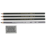 Prismacolor Scholar Graphite Pencil Set, 2 mm, Assorted Lead Hardness Ratings, Black Lead, Dark Green Barrel, 4/Set