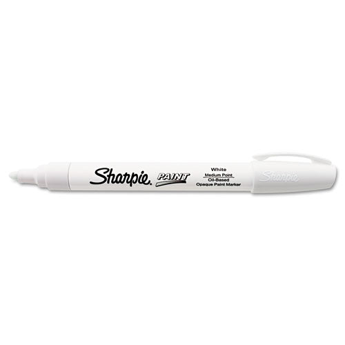 Sharpie Permanent Paint Marker, Medium Bullet Tip, White
