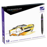 Prismacolor Premier Art Marker Set, Fine/Broad Bullet/Chisel Tips, Assorted Colors, 12/Set