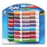 EXPO Low-Odor Dry-Erase Marker, Broad Chisel Tip, Assorted Colors, 16/Set