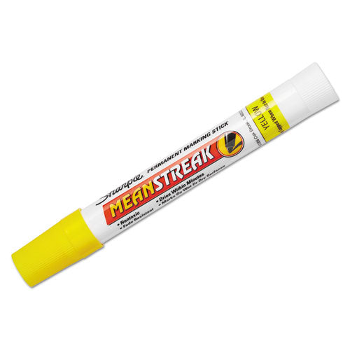 Sharpie Mean Streak Marking Stick, Broad Bullet Tip, Yellow