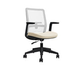 Global Factor – Smart and Chic Snow Mesh Synchro-Tilter Mid-Back Chair in Vinyl, Perfect for your State-of-the-Art Office, Home and Business.