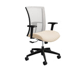Global Vion – Lush Stone Mesh Medium Back Tilter Task Chair in Vibrant Fabric for the Modern Office, Home and Business
