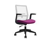 Global Factor – Smart and Chic Snow Mesh Synchro-Tilter Mid-Back Chair in Plush Fabric, Perfect for your State-of-the-Art Office, Home and Business.