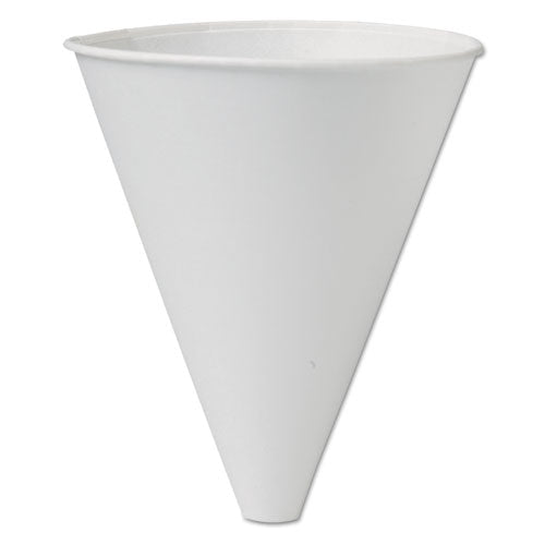 Dart Bare Eco-Forward Treated Paper Funnel Cups, 10 oz, White, 250/Bag, 4 Bags/Carton