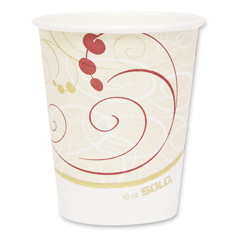 Dart Paper Hot Cups in Symphony Design, 10 oz, Beige, 1,000/Carton