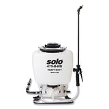 Solo 470 Professional Series Heavy-Duty Backpack Sprayer, 4 gal, 48" Hose, 28" Wand, Translucent White/Black