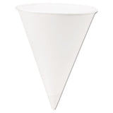 SOLO Cup Company Paper Cone Water Cups, 4 oz, Rolled Rim, White, 200/Carton