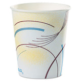 Dart Paper Water Cups, Cold, 5 oz, Meridian Design, Multicolored, 100/Sleeve, 25 Sleeves/Carton