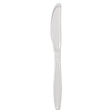 Dart Guildware Heavyweight Plastic Cutlery, Knives, Clear, 1000/Carton