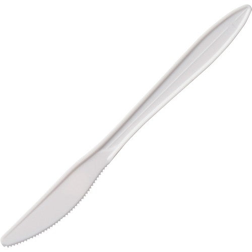 Solo Cutlery, Knife, 1/2"Wx6-1/2"Lx1/4"H, 1000/CT, White - K6SW