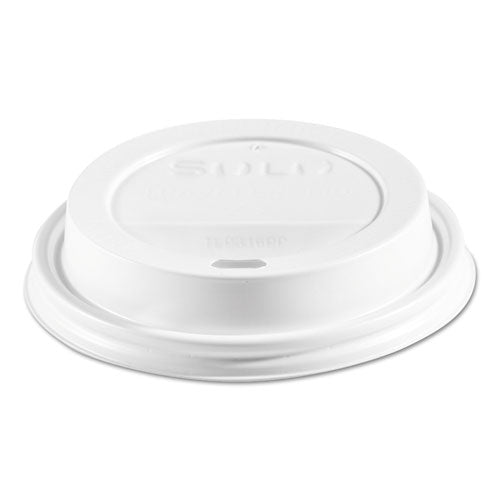 Dart Traveler Cappuccino Style Dome Lid, Polypropylene, Fits 10 oz to 24 oz Hot Cups, White, 1,000/Carton