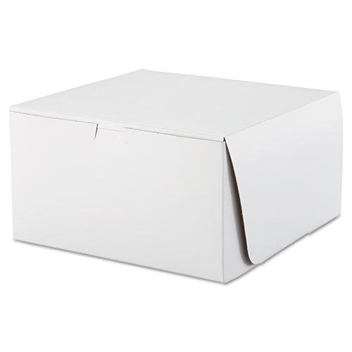 SCT Tuck-Top Bakery Boxes, 10 x 10 x 5.5, White, 100/Carton