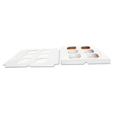 SCT Cupcake Holder Inserts, 9.88 x 9.88 x 0.88, White/Kraft, 200/Carton