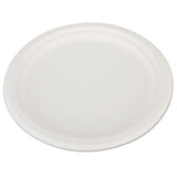 SCT ChampWare Heavyweight Bagasse Dinnerware, Plate, 10" dia, White, 500/Carton