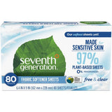 Seventh Generation Free & Clear Fabric Softener Sheets - 22787