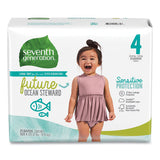 Seventh Generation Free and Clear Baby Diapers, Size 4, 20 lbs to 32 lbs, 25/Pack, 4 Packs/Carton