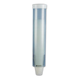 San Jamar Adjustable Frosted Water Cup Dispenser, For 4 oz to 10 oz Cups, Blue