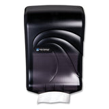 San Jamar Ultrafold Multifold/C-Fold Towel Dispenser, Oceans, 11.75 x 6.25 x 18, Transparent Black Pearl