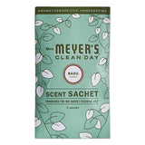 Mrs. Meyer's Clean Day Scent Sachets, Basil, 0.05 lbs Sachet, 18/Carton