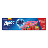 Ziploc Double Zipper Storage Bags, 1 gal, 1.75 mil, 9.6" x 12.1", Clear, 228/Carton